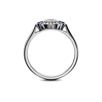 Diamond and Sapphire cluster ring