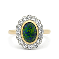 Opal Cluster Ring