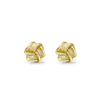 18Ct Yellow Gold Knot Stud Earrings