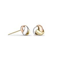 18Ct Gold Knot Stud Earrings