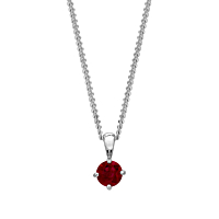 18Ct White Gold Ruby Pendant