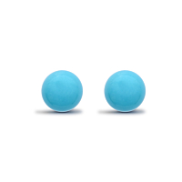 Turquoise Ball Stud Earrings, 6Mm