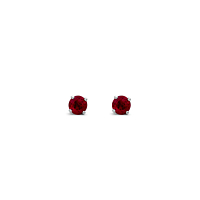 Ruby Round Stud Earrings