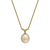Natural Peach Cultured Pearl Pendant