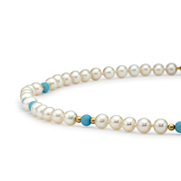 Turquoise & Pearl Necklace 