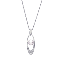 Diamond And Pearl Pendant