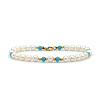 Turquoise & Cultured Pearl Bracelet