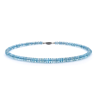 Aquamarine Faceted Bead Necklace
