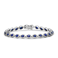 Sapphire And Diamond Cluster Bracelet