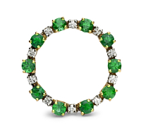 Emerald And Diamond Brooch
