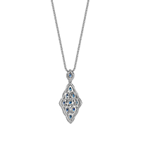 Sapphire & Diamond Lattice Pendant 