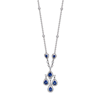 Sapphire And Diamond Chandelier Necklace