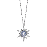White Gold Star Sapphire Pendant