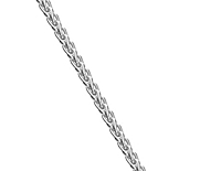 Silver 40Cm Barleyweave Chain