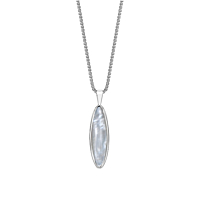 Onyx & Mother Of Pearl Ellipse Pendant