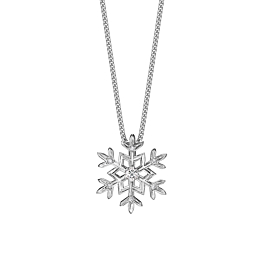 Snowflake white gold necklace outlet